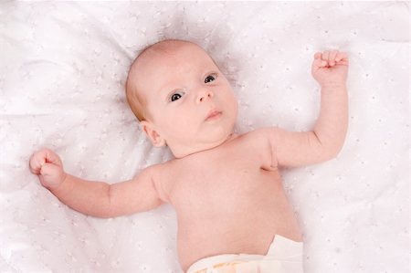 Baby girl in the age of one months Stock Photo - Budget Royalty-Free & Subscription, Code: 400-04322134