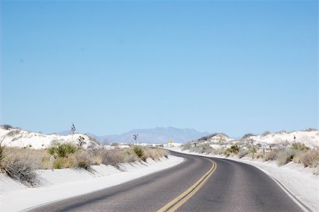 White Sands road Stock Photo - Budget Royalty-Free & Subscription, Code: 400-04322351
