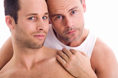 simsearch:400-04322417,k - Portrait of a happy homo couple on white Stockbilder - Microstock & Abonnement, Bildnummer: 400-04322420