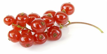 simsearch:400-04287445,k - Red currant branch isolated on white background Stockbilder - Microstock & Abonnement, Bildnummer: 400-04322439