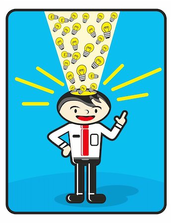 simsearch:400-04303624,k - businessman character created by vector describe creative idea in business Stockbilder - Microstock & Abonnement, Bildnummer: 400-04322561