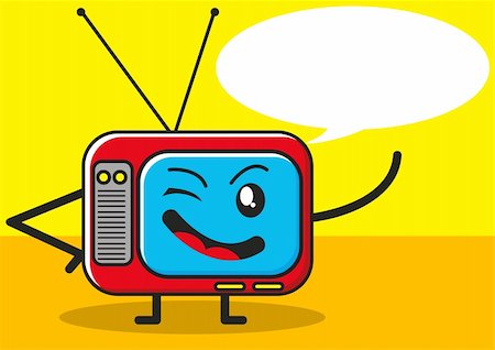 simsearch:400-04405278,k - funny television created by vector looks so funny Stock Photo - Budget Royalty-Free & Subscription, Code: 400-04322589