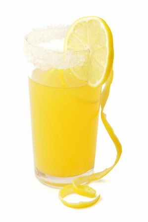 simsearch:400-08814206,k - Lemonade and lemon on white background (isolated) Photographie de stock - Aubaine LD & Abonnement, Code: 400-04322715