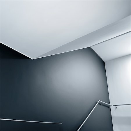 simsearch:400-06138811,k - Abstract composition of empty modern building stairway. Stock Photo - Budget Royalty-Free & Subscription, Code: 400-04322767