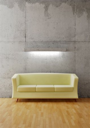 empty room with sofa Fotografie stock - Microstock e Abbonamento, Codice: 400-04322921