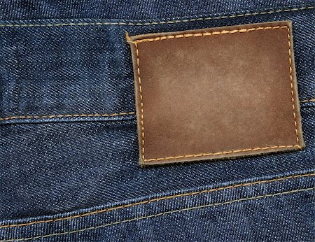 Blank leather jeans label Stock Photo - Budget Royalty-Free & Subscription, Code: 400-04323022