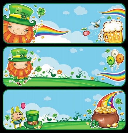 simsearch:400-04316567,k - St Patrick's Day celebration composition featuring Irish holidays symbols. Foto de stock - Royalty-Free Super Valor e Assinatura, Número: 400-04323286