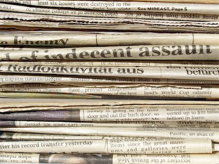 Detail of a pile of international newspapers Stock Photo - Budget Royalty-Free & Subscription, Code: 400-04323295
