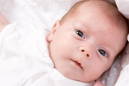 Baby girl's head in the age of one months Stock Photo - Budget Royalty-Free & Subscription, Code: 400-04323330