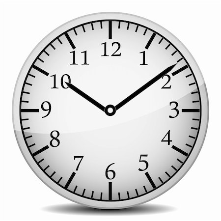 wall clock isolated on a white Photographie de stock - Aubaine LD & Abonnement, Code: 400-04323445