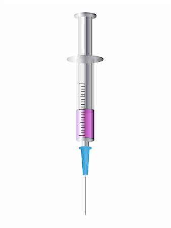 simsearch:400-07897806,k - Medical syringe on white background Stock Photo - Budget Royalty-Free & Subscription, Code: 400-04323481