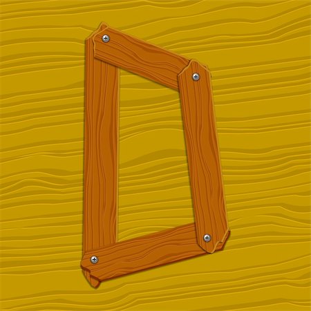 simsearch:400-08073944,k - The stylized wooden letter. Vector illustration. Stock Photo - Budget Royalty-Free & Subscription, Code: 400-04323771