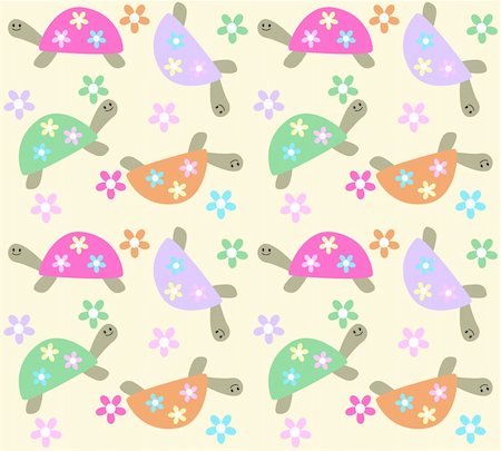 seamless turtle pattern Stock Photo - Budget Royalty-Free & Subscription, Code: 400-04323868