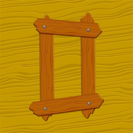 simsearch:400-08073944,k - The stylized wooden letter. Vector illustration. Stock Photo - Budget Royalty-Free & Subscription, Code: 400-04323905