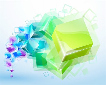 simsearch:400-05383519,k - 3d abstract background with transparent cubes - vector illustration Foto de stock - Super Valor sin royalties y Suscripción, Código: 400-04323980