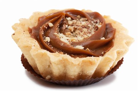 simsearch:400-05341443,k - A pastry with nuts isolated over white. Stockbilder - Microstock & Abonnement, Bildnummer: 400-04334188