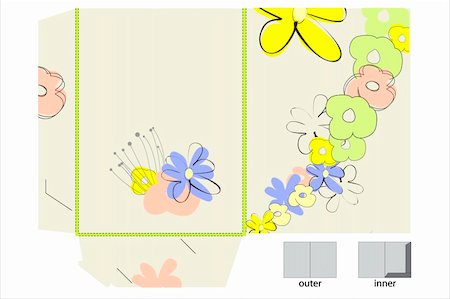 simsearch:400-04698000,k - Template for folder design with flowers Fotografie stock - Microstock e Abbonamento, Codice: 400-04334268