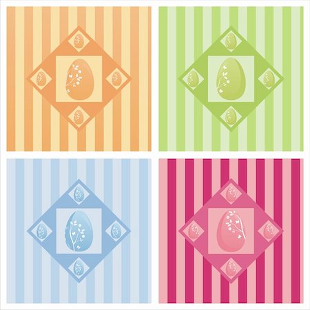 simsearch:400-04330270,k - set of 4 cute easter backgrounds Stock Photo - Budget Royalty-Free & Subscription, Code: 400-04334455