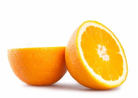 fresh orange isolated on white Foto de stock - Super Valor sin royalties y Suscripción, Código: 400-04334703