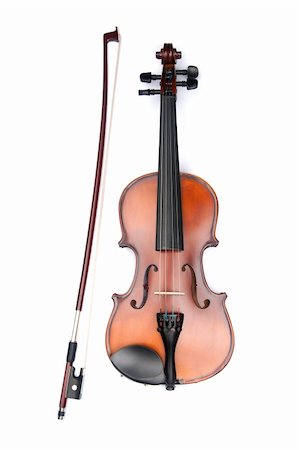 violin isolated on white Stock Photo - Budget Royalty-Free & Subscription, Code: 400-04334741