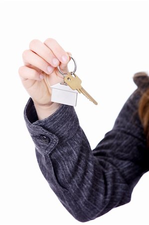 simsearch:400-04350998,k - Young businesswoman (real estate agent) with house keys in hand Stock Photo - Budget Royalty-Free & Subscription, Code: 400-04335138