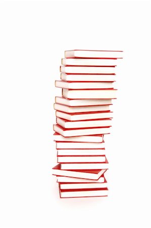 simsearch:400-04303762,k - stack of red books isolated on white Stockbilder - Microstock & Abonnement, Bildnummer: 400-04335167