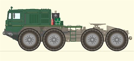 simsearch:400-07417657,k - Heavy Soviet tank truck Fotografie stock - Microstock e Abbonamento, Codice: 400-04335347