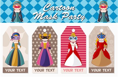 fake happiness mask - mask party card Stock Photo - Budget Royalty-Free & Subscription, Code: 400-04335522