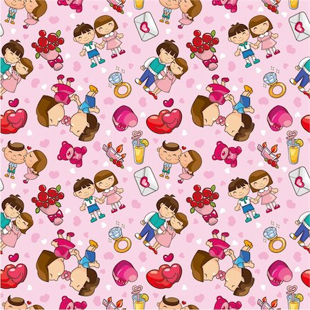 simsearch:400-04407154,k - seamless love pattern Photographie de stock - Aubaine LD & Abonnement, Code: 400-04335545