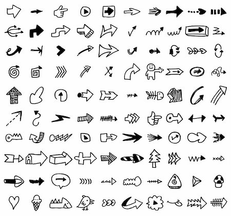 simsearch:400-04355177,k - hand draw arrow icon Stock Photo - Budget Royalty-Free & Subscription, Code: 400-04335557