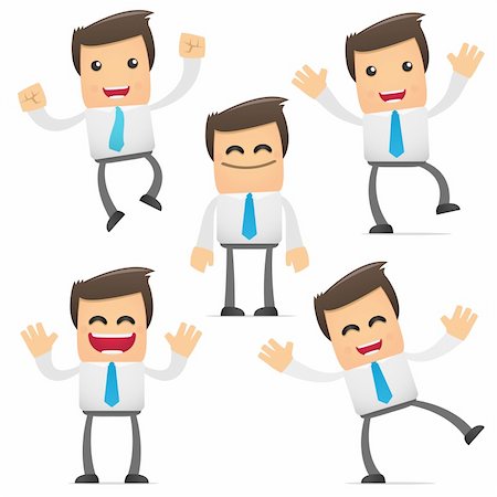 symbol present - set of funny cartoon office worker in various poses for use in presentations, etc. Stock Photo - Budget Royalty-Free & Subscription, Code: 400-04335624