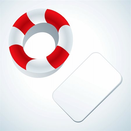 simsearch:400-08221601,k - Illustration of a lifebuoy and business card Stock Photo - Budget Royalty-Free & Subscription, Code: 400-04335753