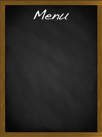 Menu blackboard with copy space Stock Photo - Budget Royalty-Free & Subscription, Code: 400-04335883