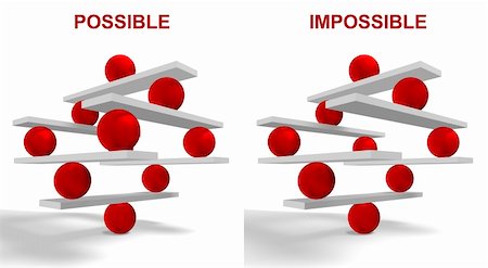 simsearch:400-08257770,k - Possible and Impossible, Conceptual image of cooperation and teamwork. Stock Photo - Budget Royalty-Free & Subscription, Code: 400-04335927