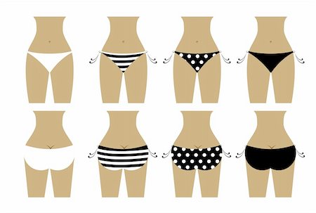female silhouette for fashion design - Bikini bottom design Stock Photo - Budget Royalty-Free & Subscription, Code: 400-04336092