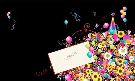 Happy holiday, funny background with balloons for your design Photographie de stock - Aubaine LD & Abonnement, Code: 400-04336495