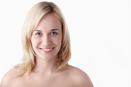 Portrait of a beautiful woman on a white background Photographie de stock - Aubaine LD & Abonnement, Code: 400-04336639