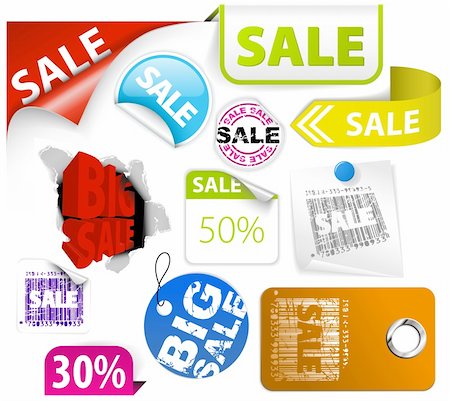 simsearch:400-05341250,k - Set of colorful discount tickets, labels, stamps, stickers, corners, tags (vector) Stock Photo - Budget Royalty-Free & Subscription, Code: 400-04336856