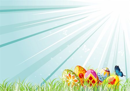 simsearch:400-04242338,k - Easter eggs with ornament in grass, element for design, vector illustration Photographie de stock - Aubaine LD & Abonnement, Code: 400-04336920