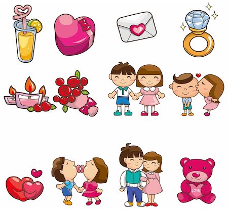 simsearch:400-04335496,k - cartoon Valentine icon Stockbilder - Microstock & Abonnement, Bildnummer: 400-04337066