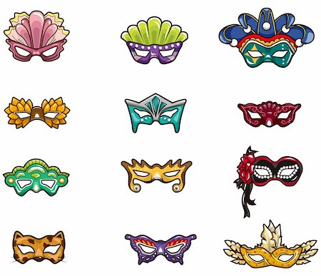 cartoon party mask icon Stock Photo - Budget Royalty-Free & Subscription, Code: 400-04337074