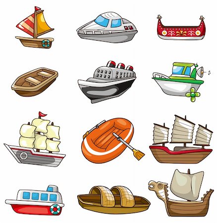 cartoon boat icon Stock Photo - Budget Royalty-Free & Subscription, Code: 400-04337077