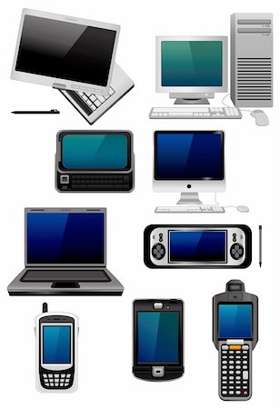 cartoon computer icon Stock Photo - Budget Royalty-Free & Subscription, Code: 400-04337084