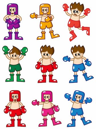 cartoon boxer icon Stock Photo - Budget Royalty-Free & Subscription, Code: 400-04337137