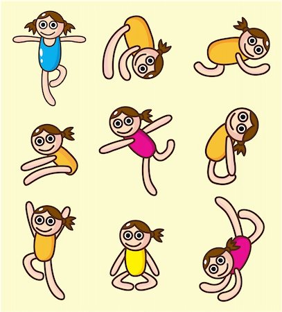 cartoon yoga icon Stock Photo - Budget Royalty-Free & Subscription, Code: 400-04337149