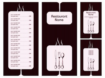 simsearch:400-05671705,k - illustration of set of menu card template for hotel Stock Photo - Budget Royalty-Free & Subscription, Code: 400-04337362