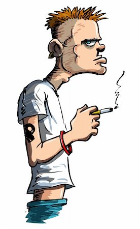 Teenager with a cigarette and a bad attitude Stock Photo - Budget Royalty-Free & Subscription, Code: 400-04337446