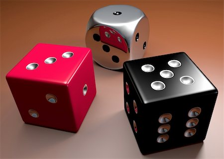 It's a render of 3D Dice with high resolution. Stock Photo - Budget Royalty-Free & Subscription, Code: 400-04337513