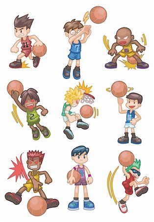 recreational sports league - cartoon basketball icon Stock Photo - Budget Royalty-Free & Subscription, Code: 400-04337799