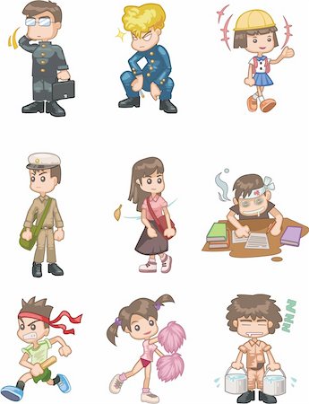 doodle art about school - cartoon student icon Stock Photo - Budget Royalty-Free & Subscription, Code: 400-04337809